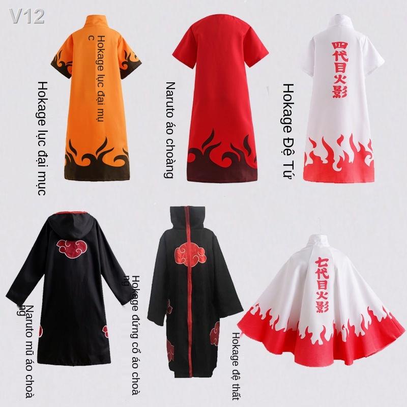 ❖Akatsuki Áo khoác Naruto Quần Trang phục Halloween Bốn thế hệ choàng