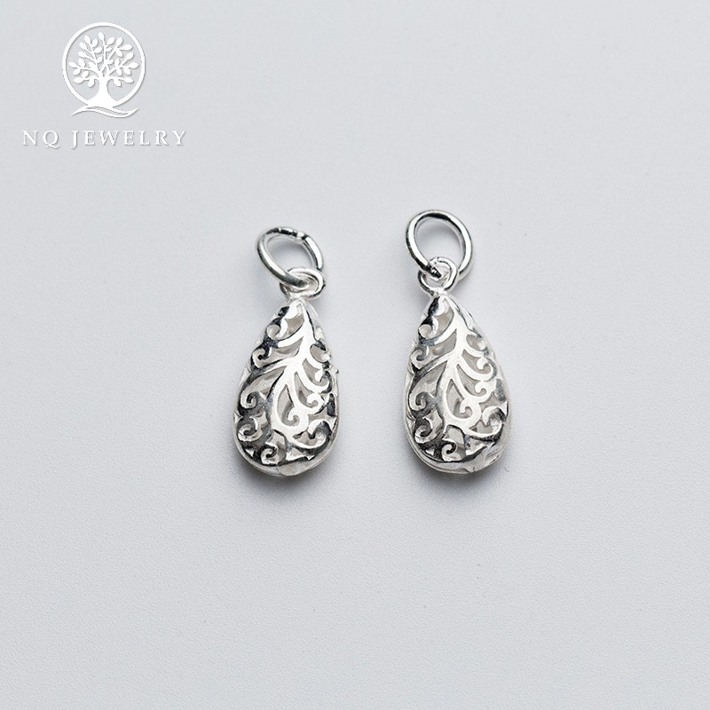 Mặt dây chuyền bạc giọt nước mặt - NQ Jewelry