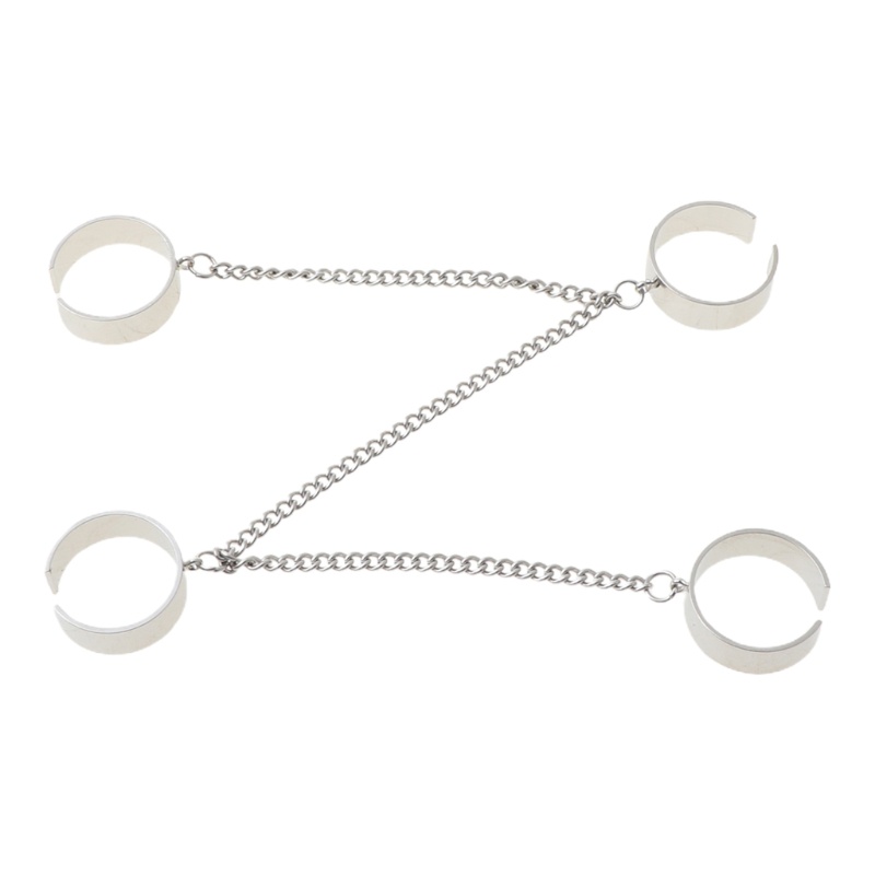 Nhẫn Bạc Dáng Dài Kiểu Hở Nhiều Lớp Đơn Giản