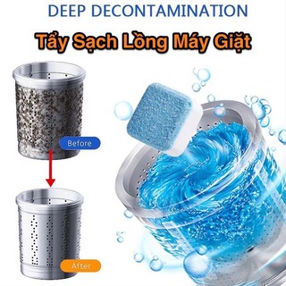 Viên vệ sinh lồng giặt, thuốc tẩy lồng máy giặt cửa ngang, cửa đứng, làm sạch lồng giặt trong nháy mắt