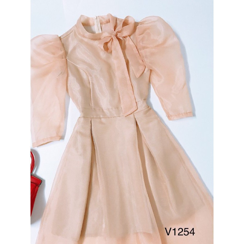 [ xả kho ] MiD Đầm voan hai lớp V1254 tay lỡ thiết kế Mie Design kèm ảnh thật