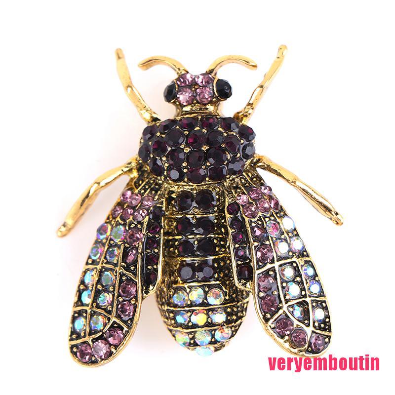 Trâm Cài Áo Hình Con Ong Đính Đá 3d 1 Cái