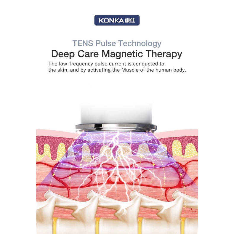 Máy Mát Xa Cổ Vai Gáy booster KONKA H99 ,  Massage Xung Điện Giảm Đau Mỏi Với 8 Đầu Massage , Làm Ấm Nóng