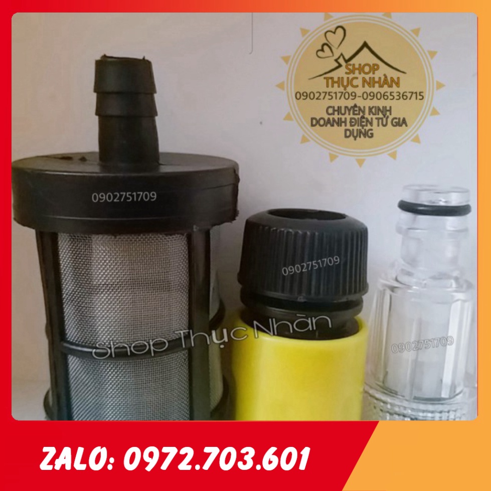 Combo bộ lọc nước lọc rác cút lọc trắng và đầu nối nhanh dây cấp nước máy rửa xe, Phụ kiện máy rửa xe xách tay