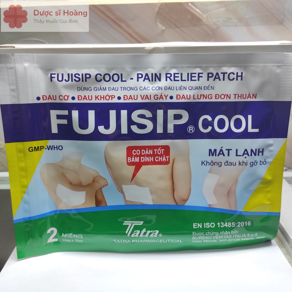 Cao Dán FUJISIP COOL - Hộp 10 túi x 2 miếng