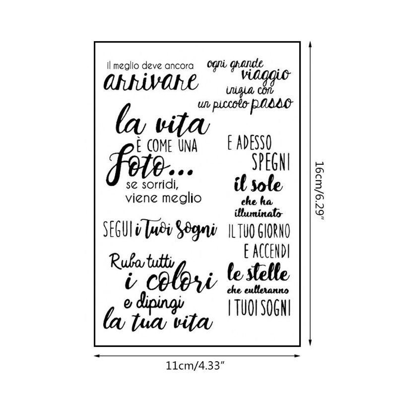 Con Dấu Silicone Trong Suốt In Chữ Ý Sáng Tạo Cho Thanh Thiếu Niên