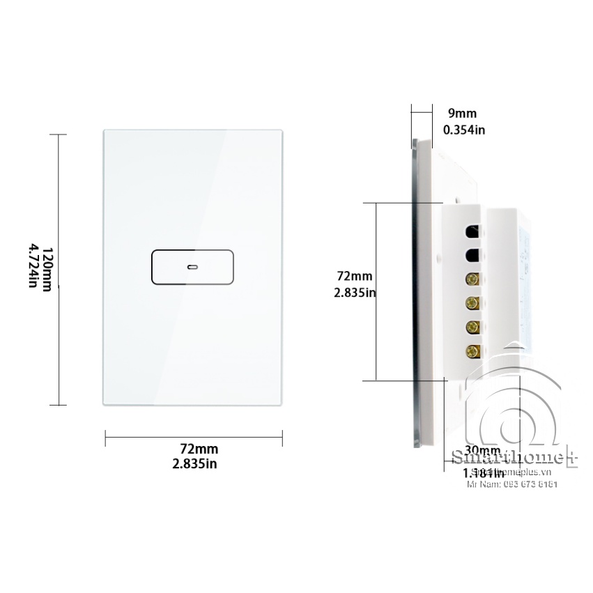 Công Tắc Wifi Công Suất Cao Tuya 4400w Dùng cho bình nóng lạnh, máy sưởi,tắt bật hẹn giờ điều khiển từ xa