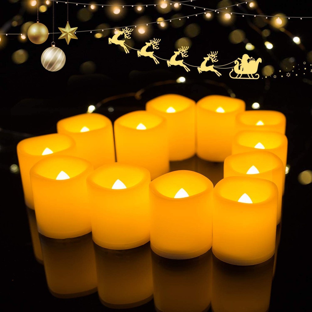 5 Cây Nến Sáp Điện Tử Đèn Led Tim Lắc Kèm Sẵn Pin Size 7*5CM Trang Trí Lễ Tiệc Thờ Cúng Lễ Vu Lan Candle Led Light