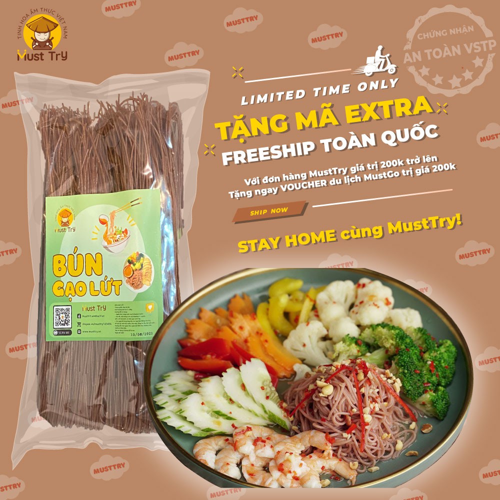 Bún Gạo Lứt Giảm Cân Healthy set 2 gói/kg - Must TrY Tinh Hoa Ẩm Thực Điện Biên