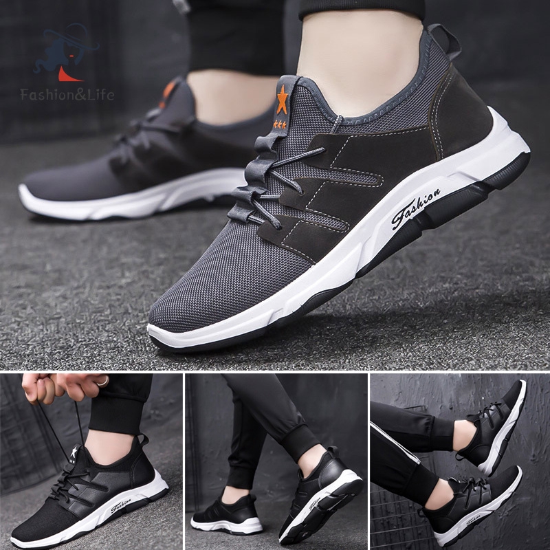 ✨F&amp;L✨ Mens Casual Mesh Splice Sneakers Soft Lightweight Breathable Athletic Running Walking Shoes