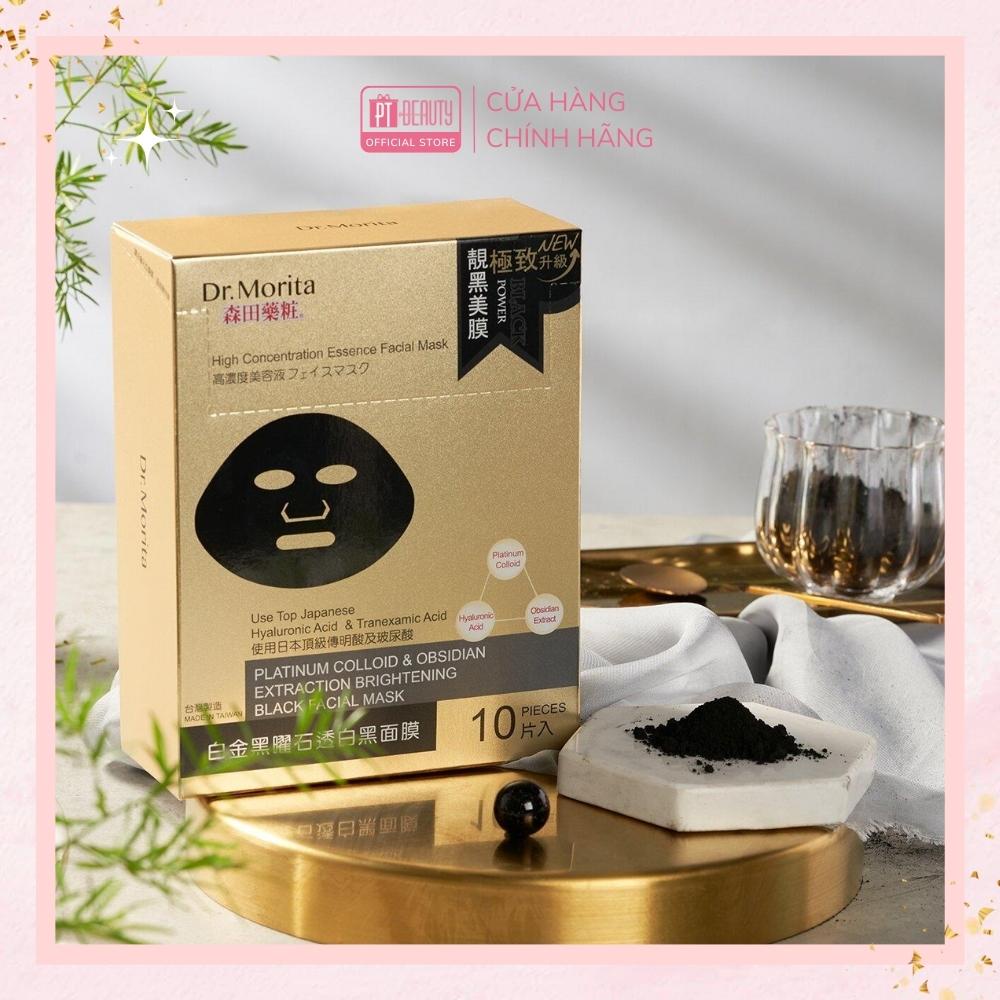 Mặt nạ dưỡng ẩm, trắng da Dr.Morita Platinum Colloid Whitening Blackhead Facial Mask Lẻ 1 Miếng