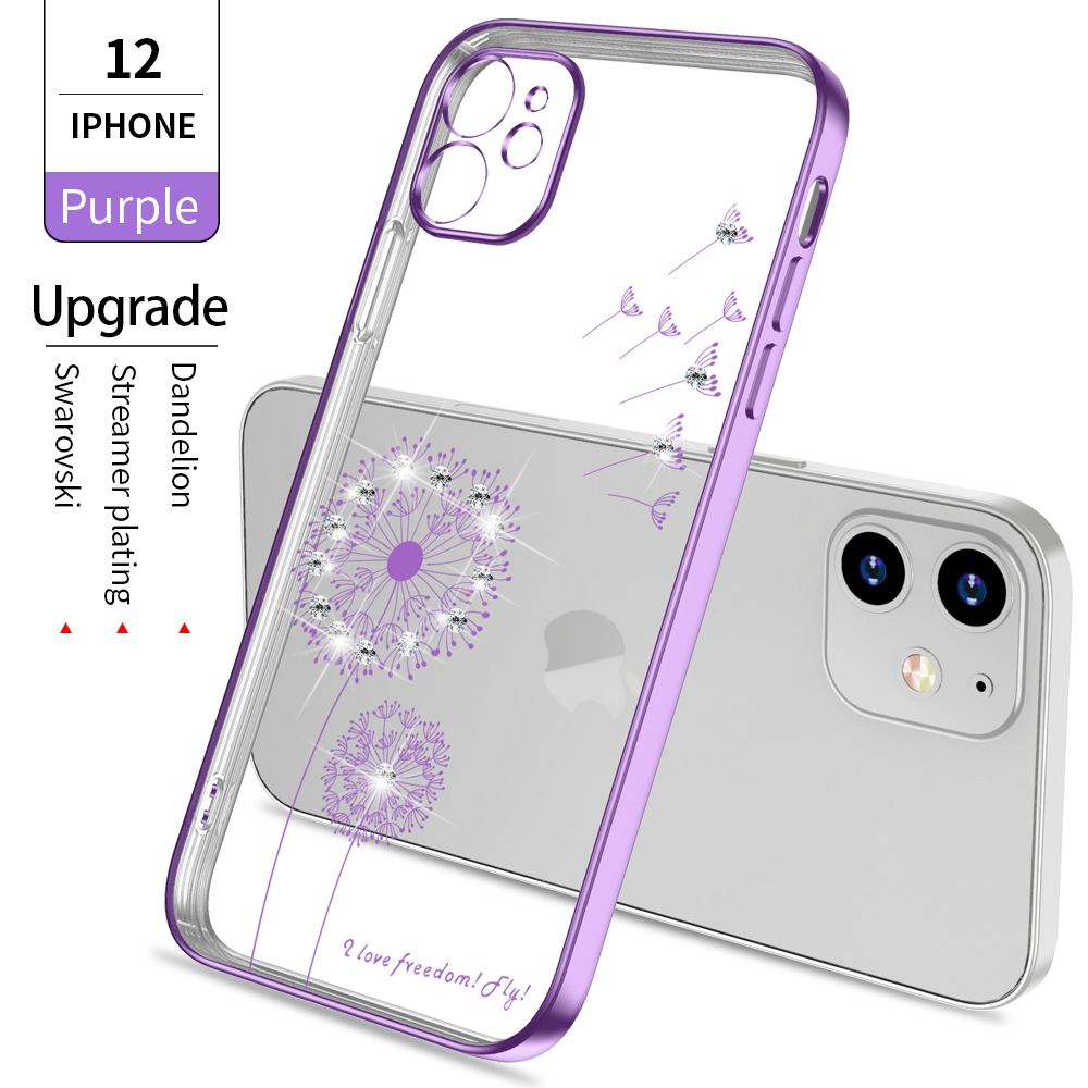 Ốp điện thoại hình hoa bồ công anh lãng mạn thích hợp cho IPhone 12 Pro Max Mini 7 8 Plus SE 11 Pro Max X XS Max XR