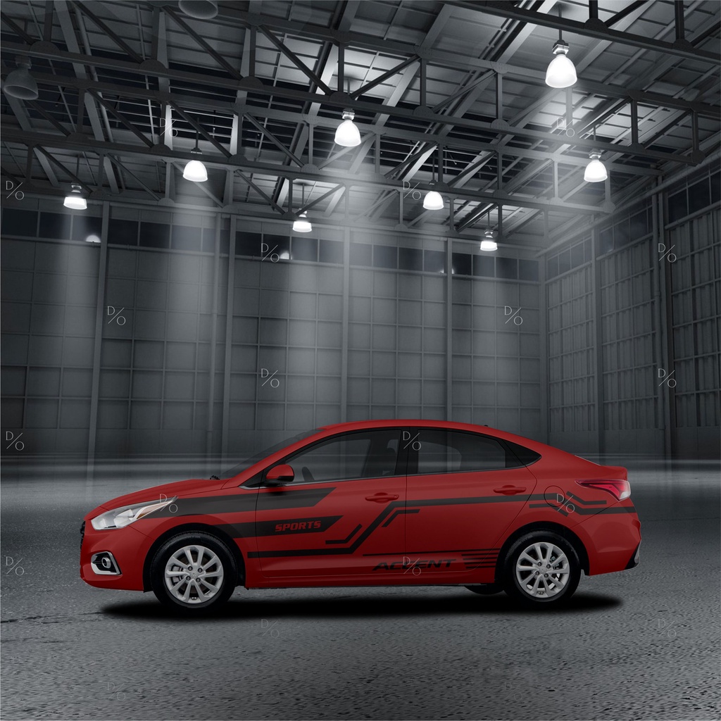 Tem sườn dán xe Hyundai Accent HA-018 - Thiết kế tem theo yêu cầu