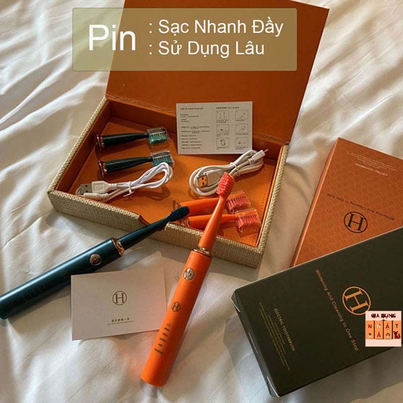 Bàn chải điện sạc USB Bàn chải đánh răng điện tự động cao cấp chống nước chống rung 5 chế độ tiện dụng [BÀN CHẢI ĐIỆN]