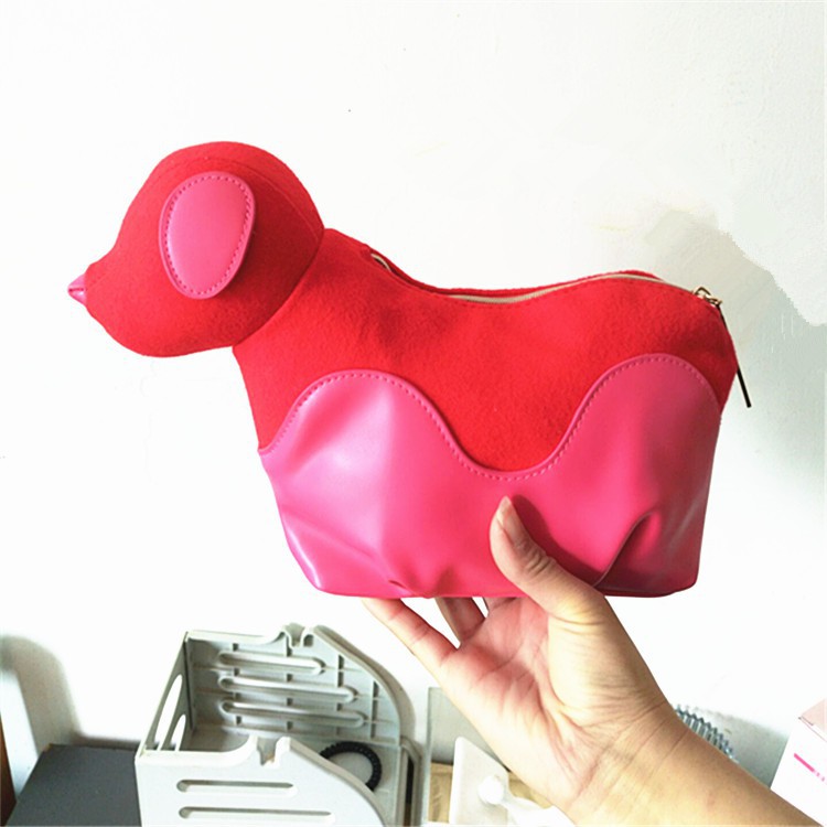 ✘♂▥❀㍿Túi xách dây xích phiên bản giới hạn Lancome Year of the Dog đựng chó năm mới màu đỏ hồng phù hợp với mỹ p