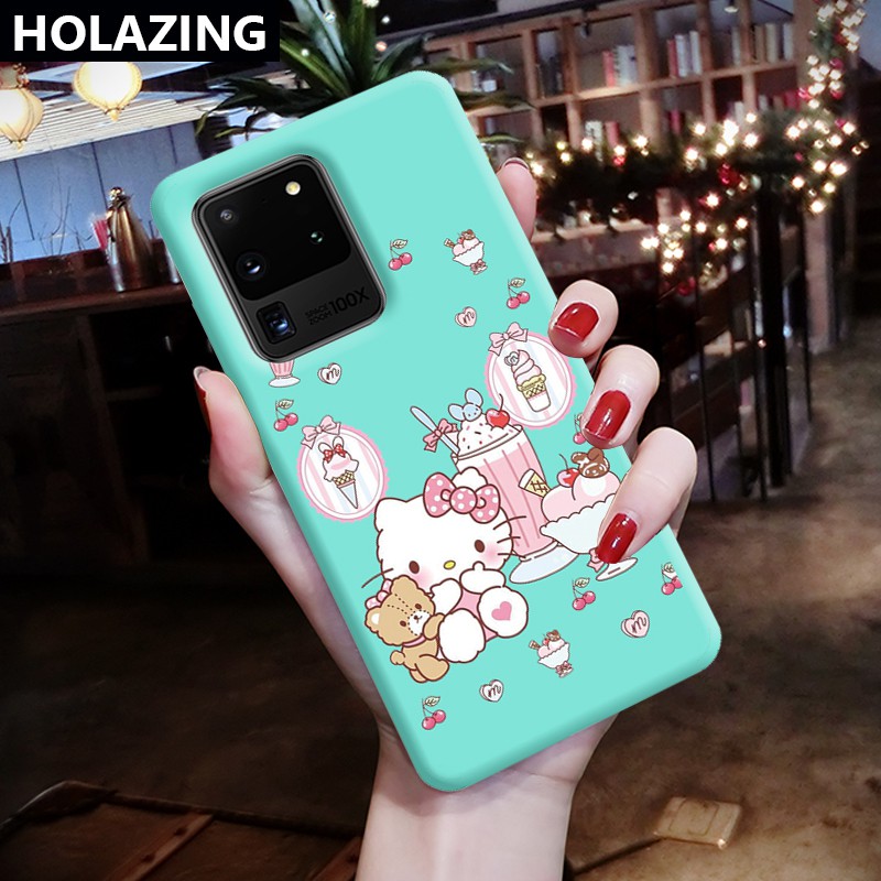 Ốp Điện Thoại Silicon Mềm Họa Tiết Mèo Hello Kitty Cho Samsung Galaxy S20 Plus S20 Ultra Note 20 10 Plus 9 S10 5g S10 S9