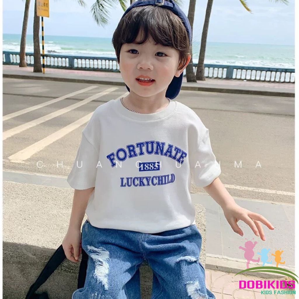Áo thun bé trai áo cộc tay cho bé thun cotton đẹp co giãn mềm mát cho bé 8-25kg