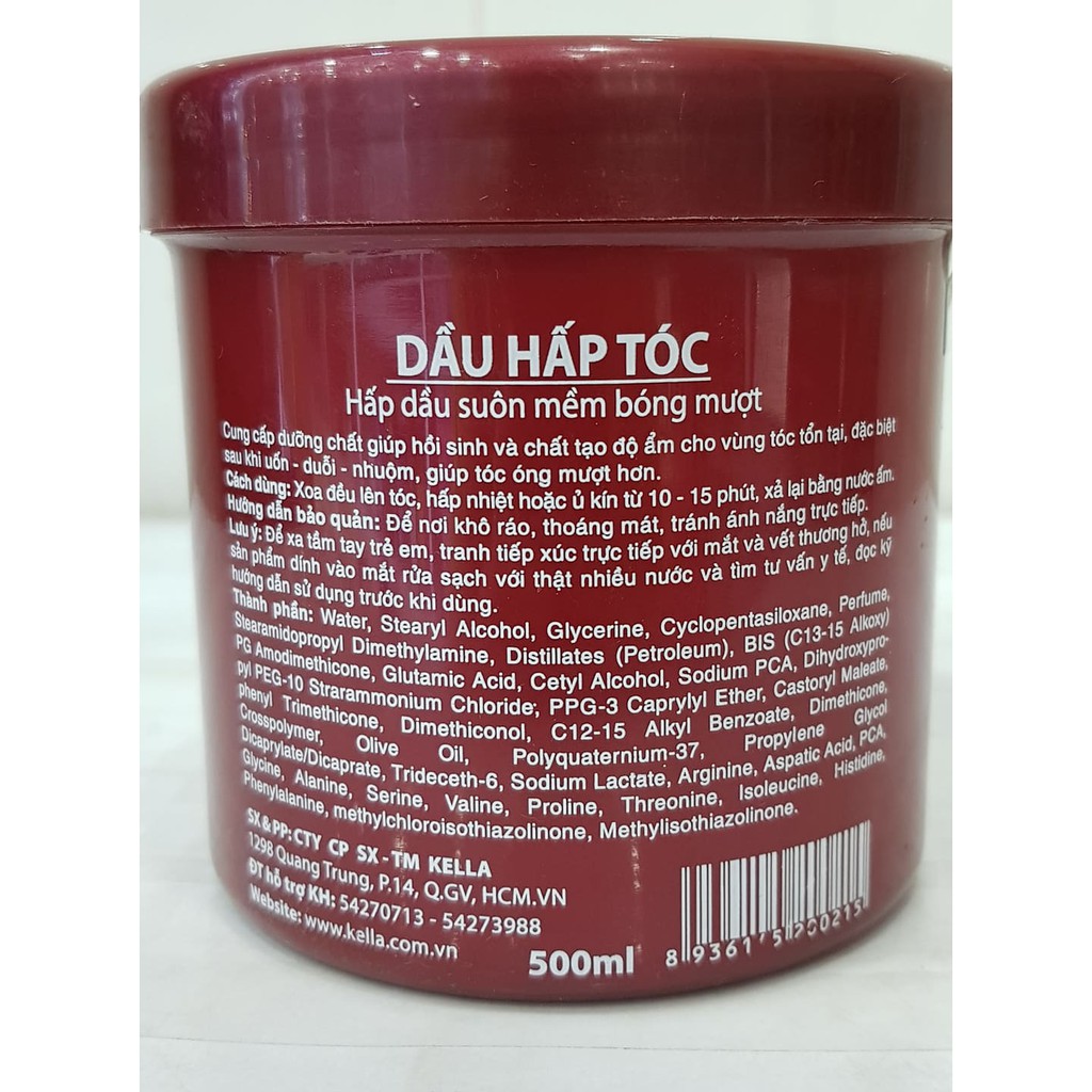 Hấp Dầu Mềm Mượt Tóc KELLA 500ml