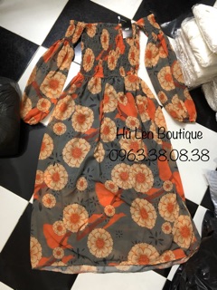 ĐẦM MAXI HOA BẸT VAI (KÈM HÌNH THẬT)