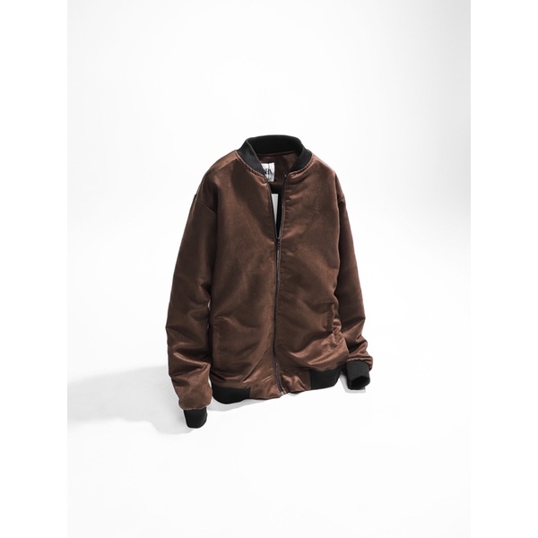 Áo khoác nhẹ Bomber da lộn ZR 2 lớp