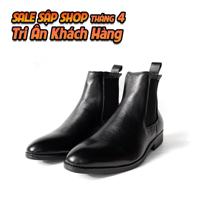 [Mã LTP50 giảm 50K đơn 150K] Giày chelsea boot da bò thật TEFOSS HT650 cổ cao thời trang size 38-44