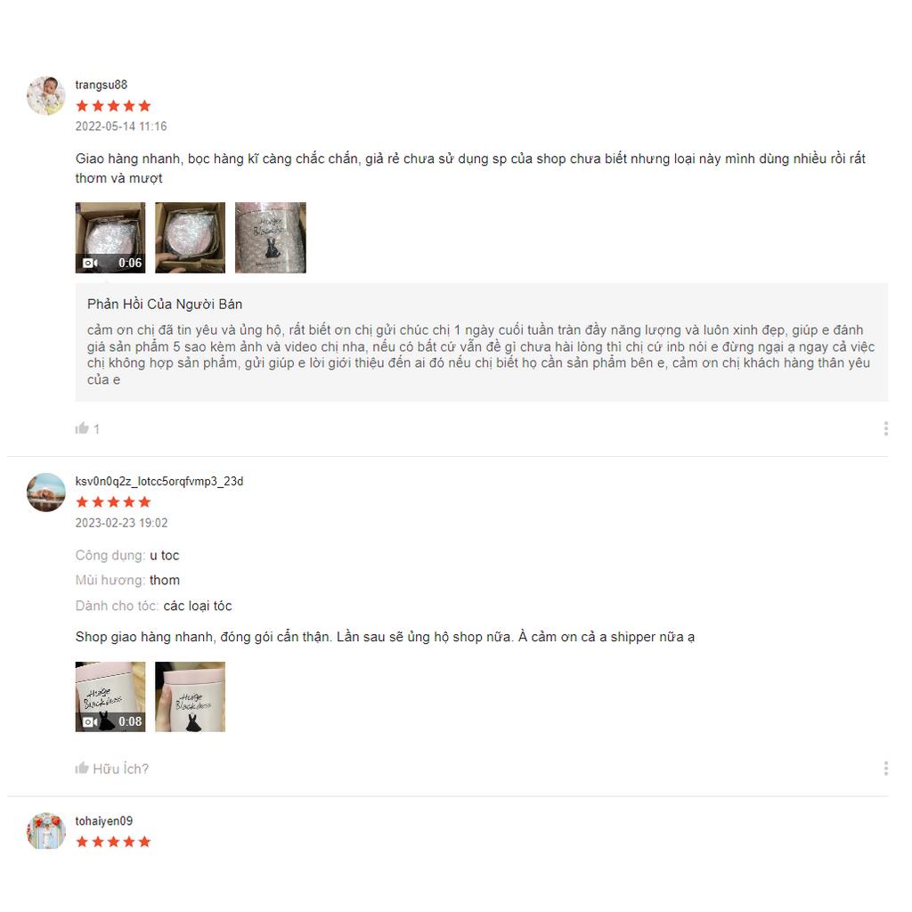 Kem ủ xả tóc Huige Huiger Black dress váy đen dầu hấp tóc mềm mượt ngay lần đầu tiên 1000ml oasis 500ml MPQO