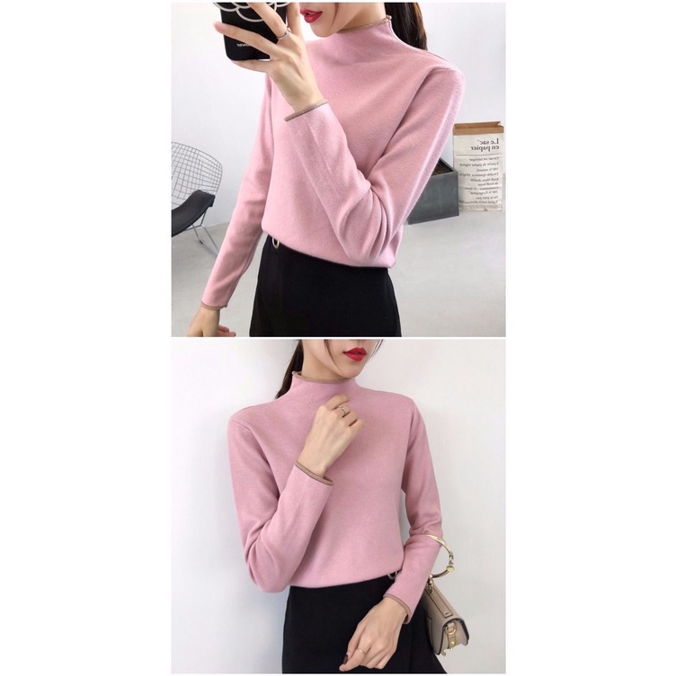 Áo dệt kim tay dài thời trang thu đông cho nữ