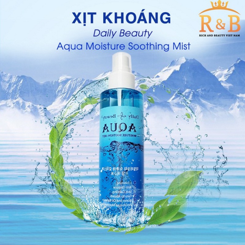 Xịt Khoáng Dưỡng Da Ẩm Mượt Mịn Màng 𝗔𝗾𝘂𝗮 𝗠𝗼𝗶𝘀𝘁𝘂𝗿𝗲 𝗦𝗼𝗼𝘁𝗵𝗶𝗻𝗴 𝗠𝗶𝘀𝘁