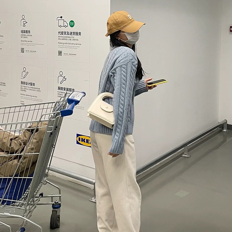 Túi Đeo Chéo Hình Tròn Nhỏ Màu Kẹo Trơn Dễ Thương Thời Trang Xuân Hè 2022 Cho Nữ