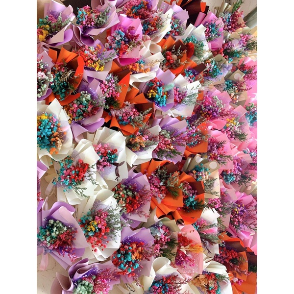 Đầu hoa baby gẫy cành làm bó hoa mini; hand made; trang trí; khung tranh giá rẻ kèm quà tặng 100gr