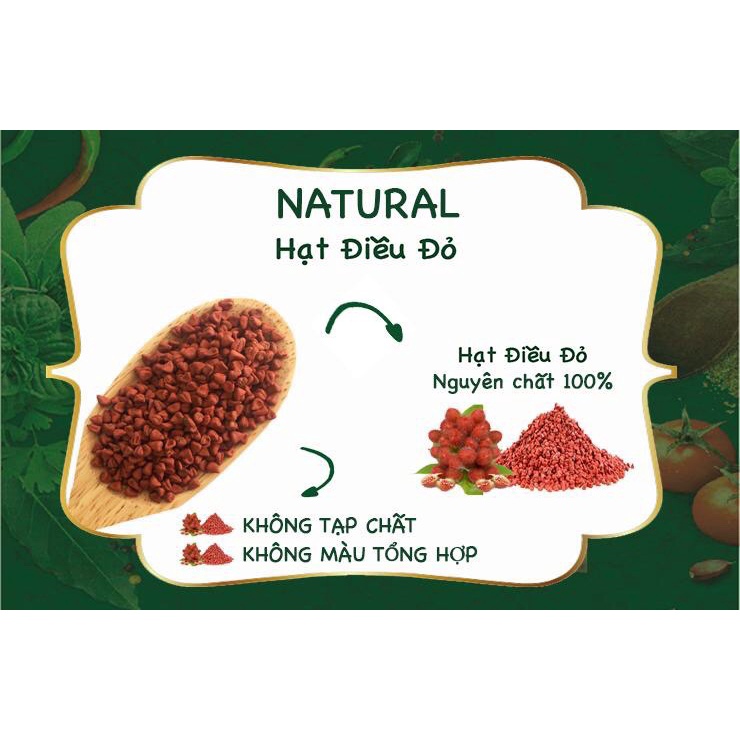 ( COMBO 5 HŨ) NATURAL Hạt Điều Đỏ 50gr Dh Foods Là gia vị góp phần tạo nên màu sắc bắt mắt và tăng thêm mùi vị