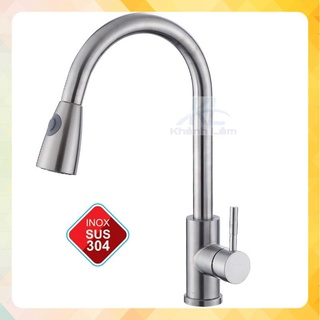 Vòi Rửa Chén Nóng Lạnh,Vòi Rửa Bát Nóng Lạnh Rút Dây inox 304 RB7212