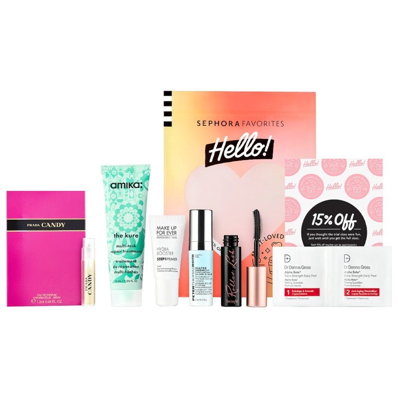 Tách Set dưỡng da và make up SEPHORA Hello! Most-Loved Beauty 6 món