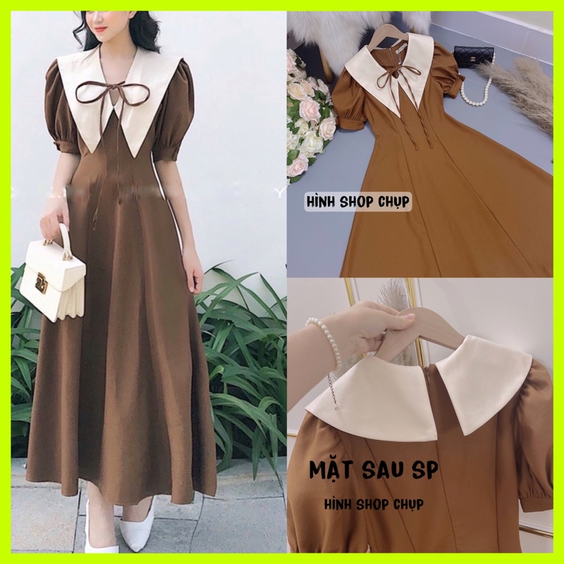 Đầm váy nữ dáng xòe midi dự tiệc cưới, dạo phố , váy công sở thanh lịch - Thời Trang VADA
