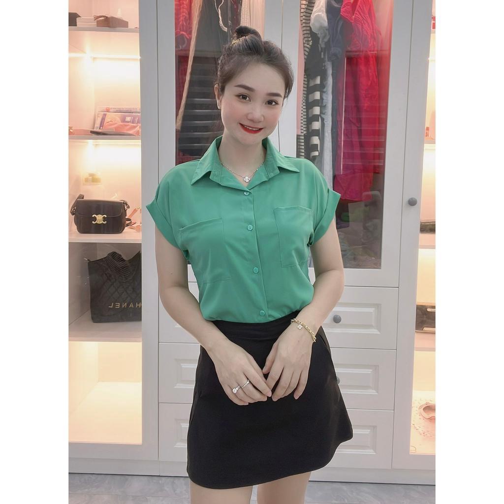 Áo sơ mi tay ngắn tay cánh dơi