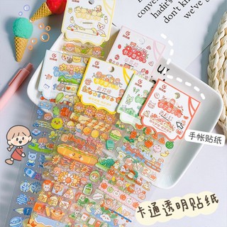 Sticker hình dán cute trong suốt trang trí sổ planner