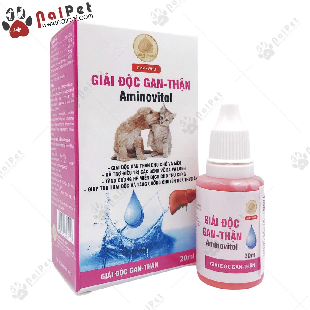 Dung Dịch Uống Giải Độc Gan Thận Tăng Cường Hệ Miễn Dịch Aminovitol Wins Group 20ml