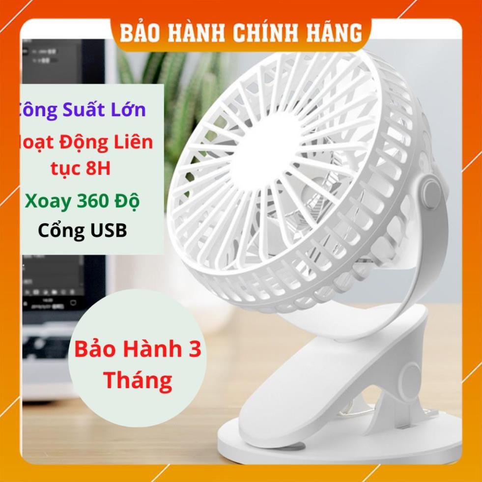 Quạt Mini | Quạt Kẹp Bàn Thích hợp cho dân Văn Phòng, Xoay 360 độ, Kẹp chắc chắn – Siêu Mát - Quạt tích điện mini