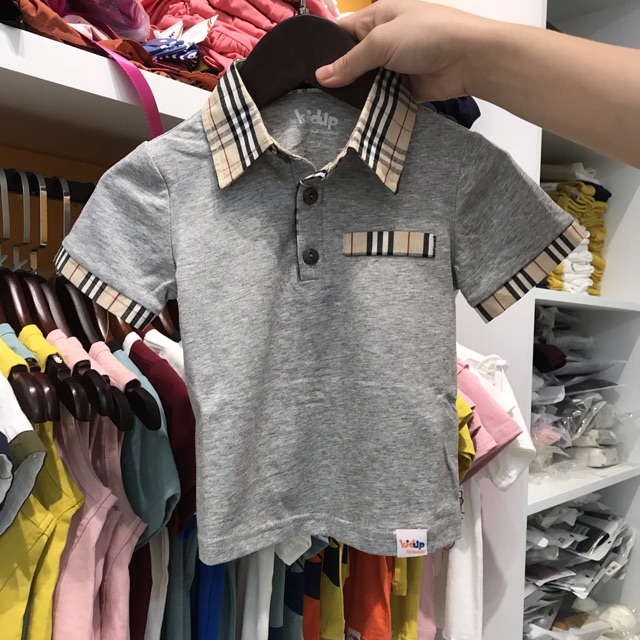 SALE SHOCK Áo polo phối kẻ cotton Kidup cao cấp | BigBuy360 - bigbuy360.vn