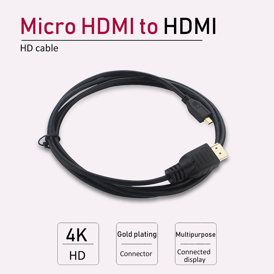 (Orb) Dây Cáp Chuyển Đổi Micro Hdmi Sang Hdmi 1.5m 4k Cho Raspberry Pi 4 Model B