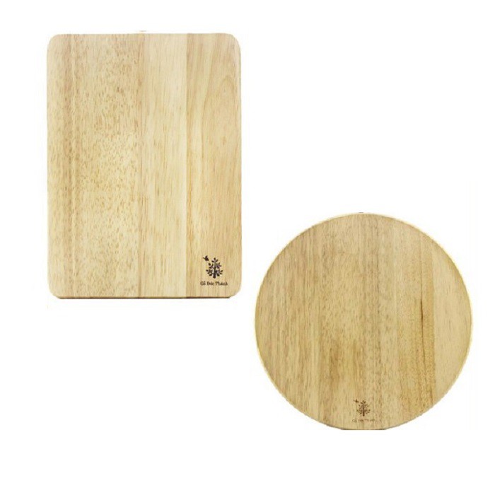Thớt gỗ cao su hình chữ nhật / tròn - Hàng Việt Nam chất lượng cao