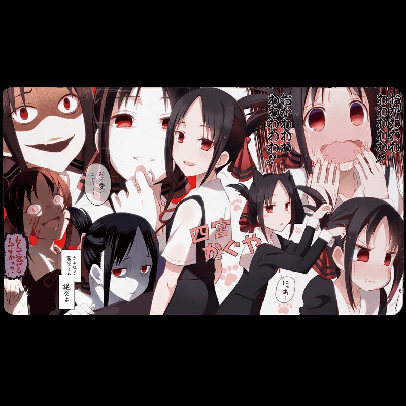 Tấm Lót Chuột Và Bàn Phím Máy Tính Hai Chiều In Hình anime kaguya kaguya Fujiiwara chika
