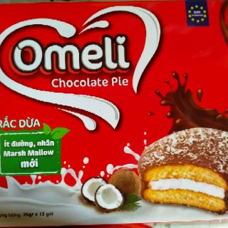Bánh Omeli matcha ,Omeli rắc dừa