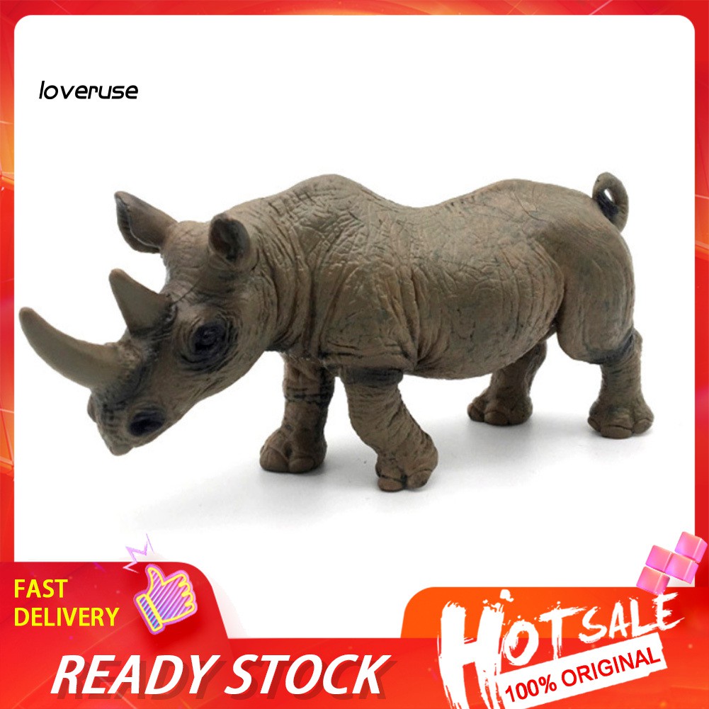 Đồ Chơi Mô Hình Tĩnh Tê Giác Hoang Dã Châu Phi Cho Bé