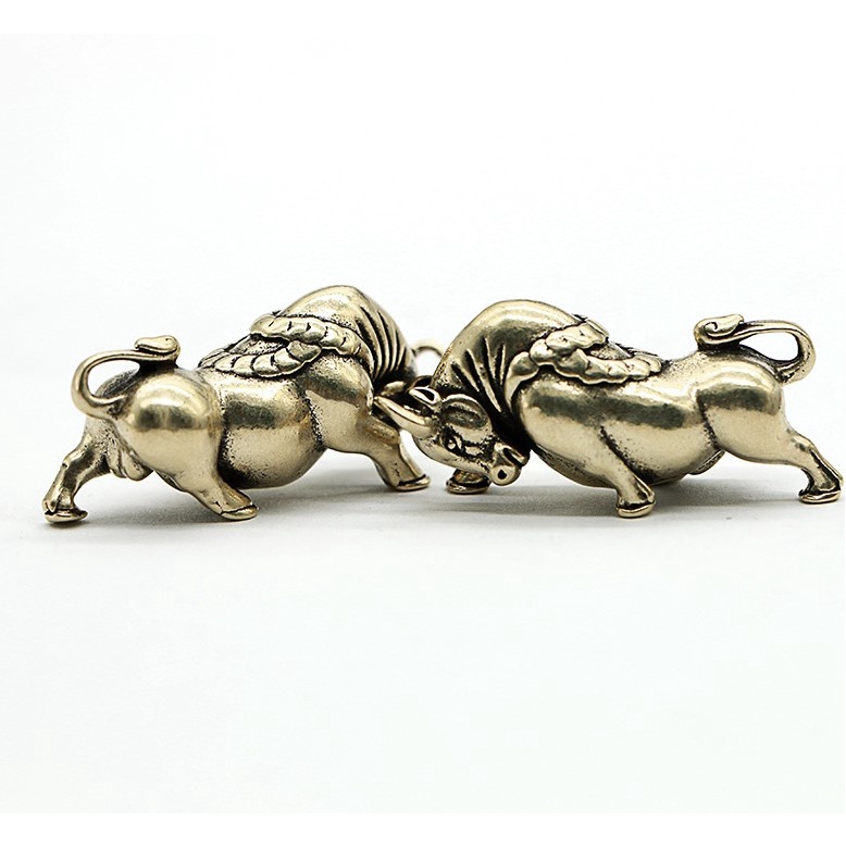 Tượng bò tót bằng Đồng 🎁FREESHIP🎁Tượng đồng phụ kiện tiểu cảnh, bàn trà, trang trí bonsai, bàn làm việc
