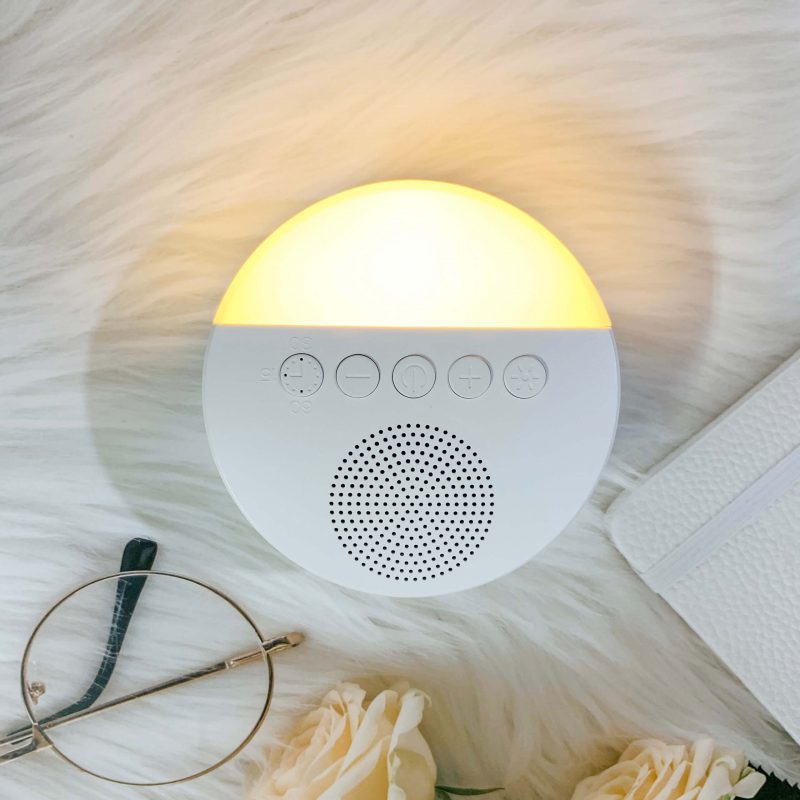 [Chinh hang] Máy phát âm thanh trắng,tiếng ồn trắng Music light Sleep (máy tạo tiếng ru giúp bé ngủ ngon, sâu giấc)