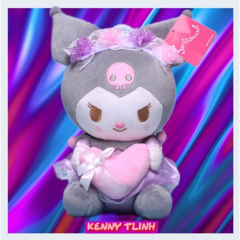 Gấu bông Kuromi Maid ôm trái tim đáng yêu 🧸
