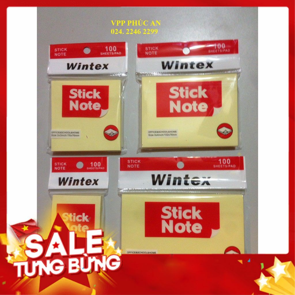Giấy nhắn - Note vàng các cỡ 3x2 - 3x3 - 3x4 - 3x5 đẹp٩۶
