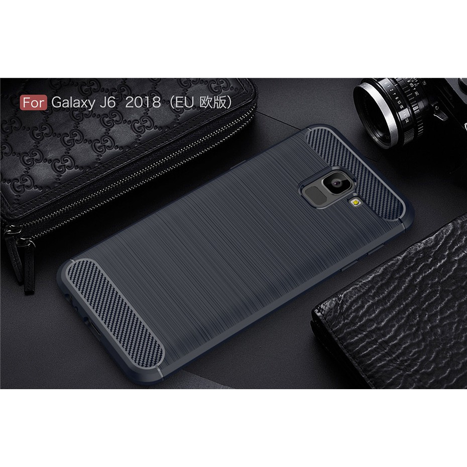 Ốp điện thoại sợi carbon cho điện thoại Samsung Galaxy J6 2018 J4 J8 A6 2018 A8