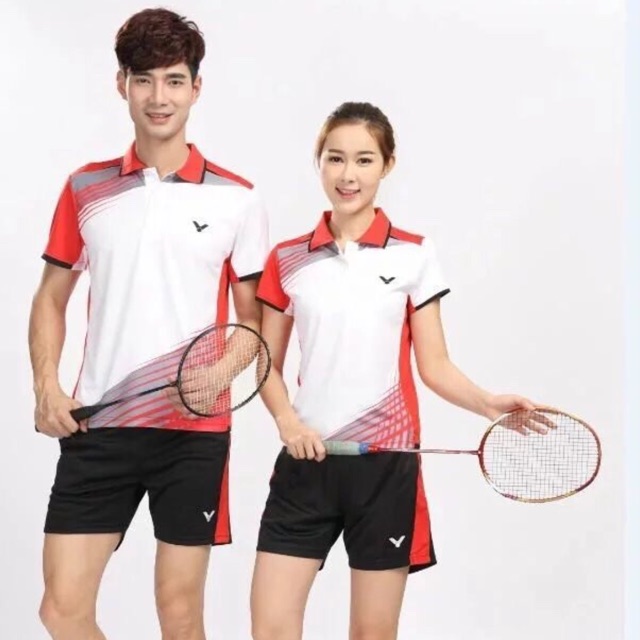 Áo cầu lông Victor giá 135k/áo, 99k/quần (có ảnh thật và bảng size đi kèm)